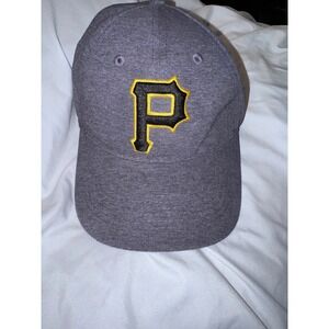 Pittsburgh Pirates Hat Baseball Cap Gray Heathered Cotton Adjustable Strapback